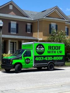 sky light roofing truck