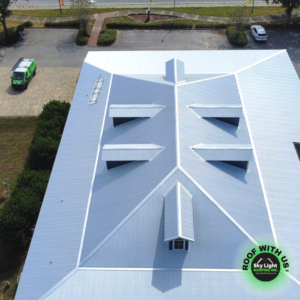 metal roof done by sky light roofing inc.