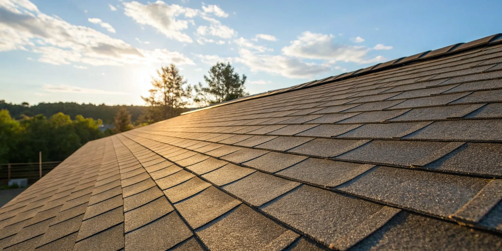 A professional asphalt shingle roof replacement on a residential home.
