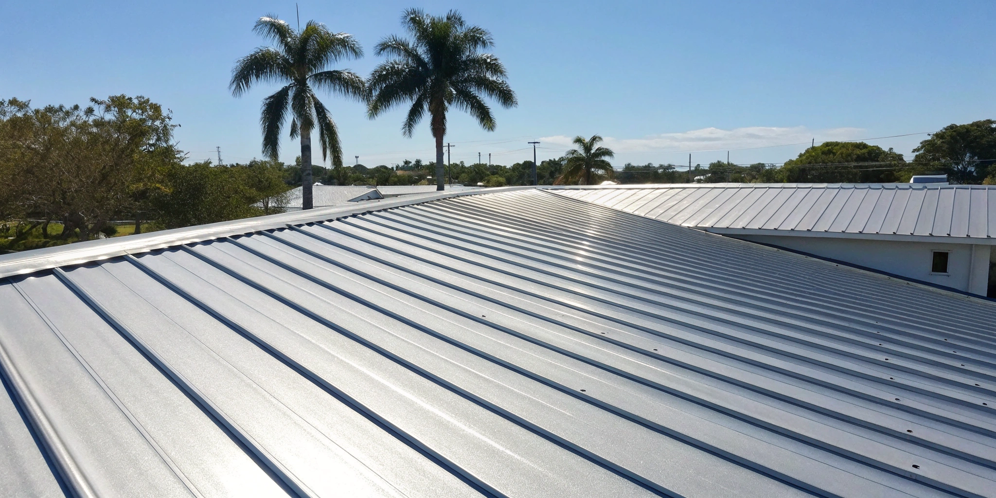 A professional metal roof repair on a residential home in Apopka.