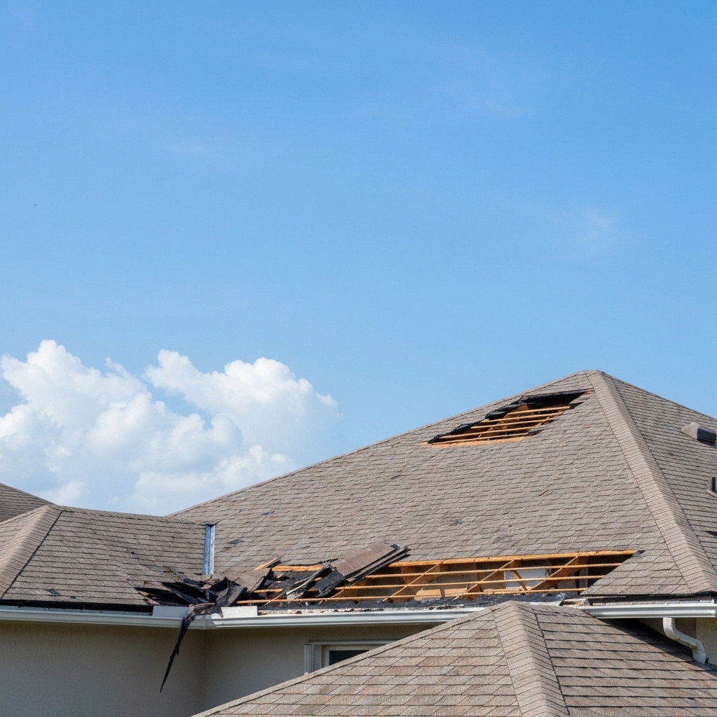 Hero image — storm damage roof repair in The Villages — Sky Light Roofing